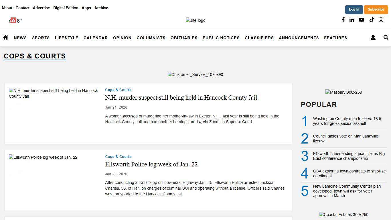 Cops & Courts ellsworthamerican.com
